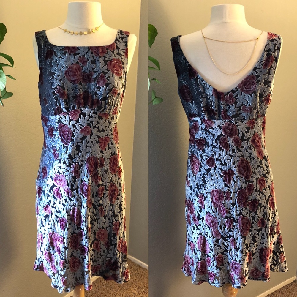 Nanette Lepore Vintage Floral Velvet Dress